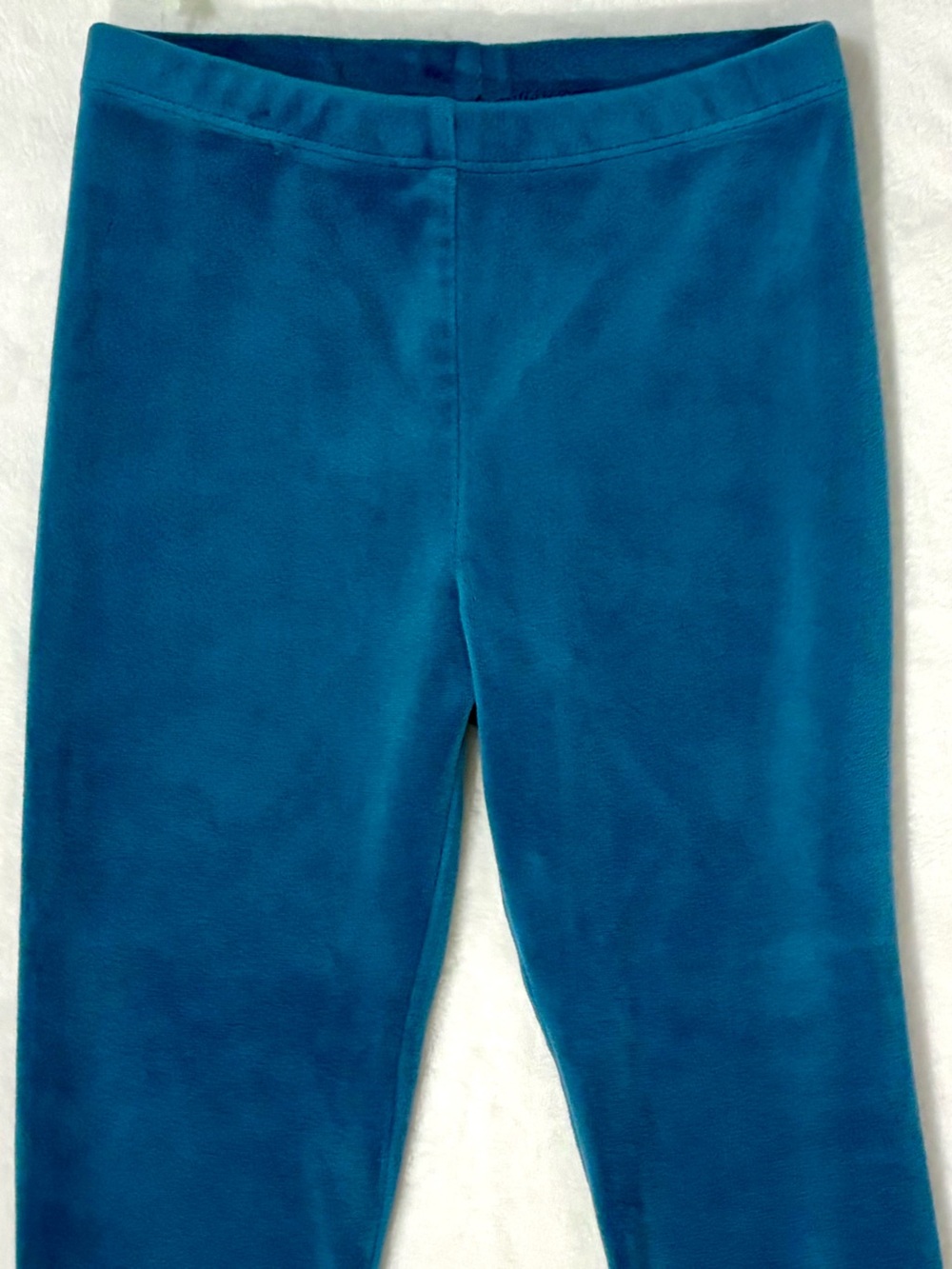 Tea Collection Girls Deep Teal Velour Leggings – Size 5 (Like New) - Picture 3 of 6